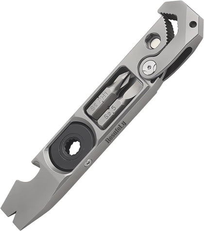 Titanium Pry Bar,Multi-tool,EDC Tool,Versatile Pry Tool,Bottle Opener,Wrench,Ratche screwdriver,Nail puller,Crowbar