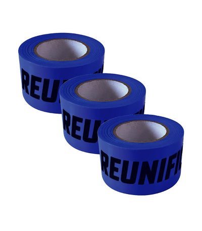 Command GOBAG Reunification Boundary Tape, Caution Tape, Blue, 500’, Bold Black Print for Reunification Crowd Control