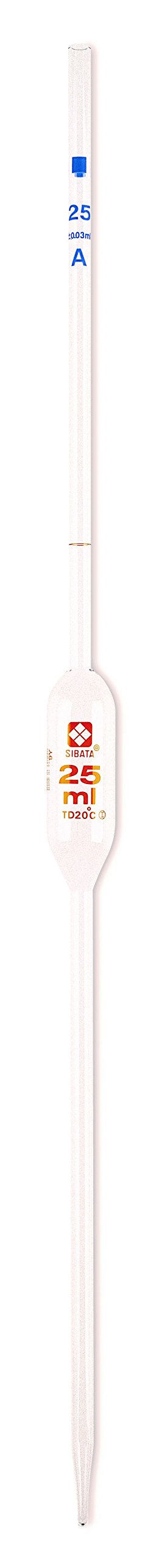 Sibata 2040A-4 4mL Volumetric Pipets, Class A, Reusable Glass, Color-Coded 2-Red, to Deliver Pack of 12