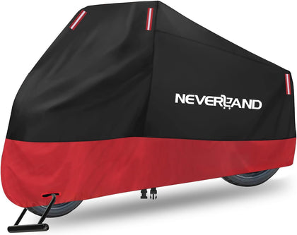 Motorcycle Cover 300D Waterproof Outdoor All Weather Protection | Universal Scooter Cover Against Dust, Rain, UV with
