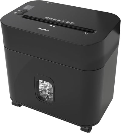 12-Sheet Micro-Cut Paper Shredder, Compact, High-Security, Black | Shreds credit cards and documents for home or