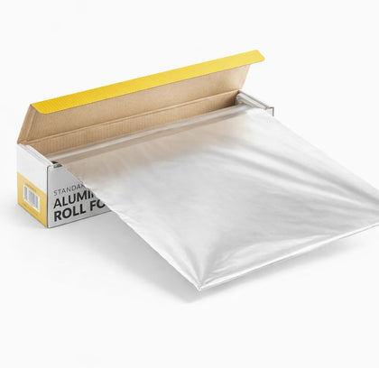18 Inch x 1000 Feet Standard Duty Aluminum Foil Roll, 55 Gauge, Food Service Grade, Kosher, Freezer and Oven Safe