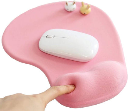 Office Mousepad with Gel Wrist Support - Ergonomic Gaming Desktop Mouse Pad Wrist Rest - Design Gamepad Mat Rubber