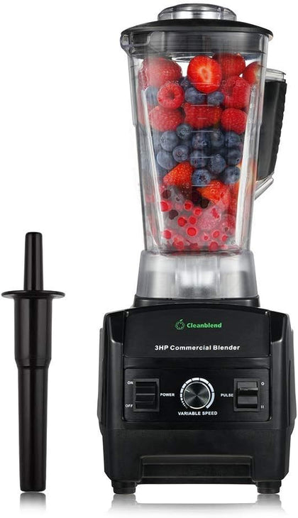 Commercial Blender with 5-Year Full Warranty - 1800W, 3HP, 64oz High-Performance Professional Countertop Blender with