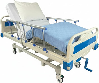 GloryMEQ Point A Tech PAM‑3SE Semi‑Electric Hospital Bed – 3‑Function Adjustable Home‑Care Bed with Bedside Controls