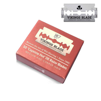 Double Edge Safety Razor Blades, 50x Blades, Swedish Steel + Platinum Coated, Replacement Razor Blades & Refills