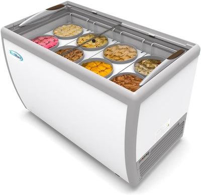 50 in. 8 Tub Ice Cream Dipping Cabinet Freezer-13 cu. ft.
