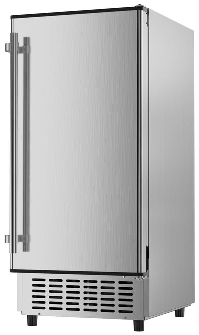 15" Under Counter Ice Maker Machine 130 Lbs/Day with 30 Lbs Ice Storage, Self Cleaning, Thicknesses Adjustable
