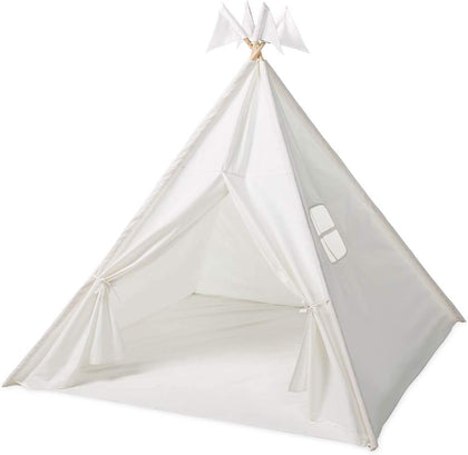4' Light-Up Fabric Play Tent with Interior Light, Window, Door Closure with Tie-Backs, and Sewn-in Floor