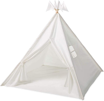 4' Light-Up Fabric Play Tent with Interior Light, Window, Door Closure with Tie-Backs, and Sewn-in Floor