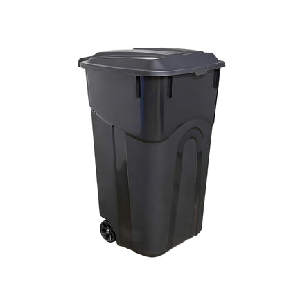 32 Gallon Outdoor Trash Can, Garbage Can with Wheels, Outdoor Garbage Can with Lid, for Indoor/Outdoor Use, Waste