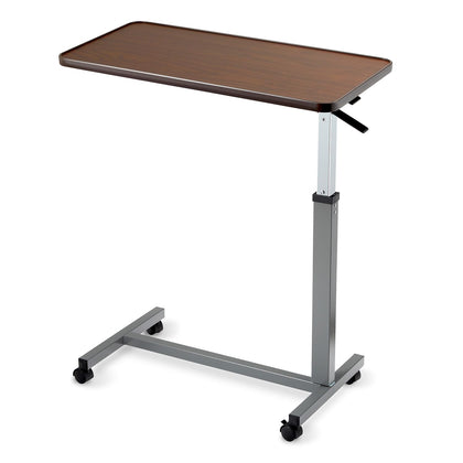 Bed Table, Height Adjustable Overbed Table, Hospital Bedside Table, Medical Rolling Desk with Wheels, Waterproof