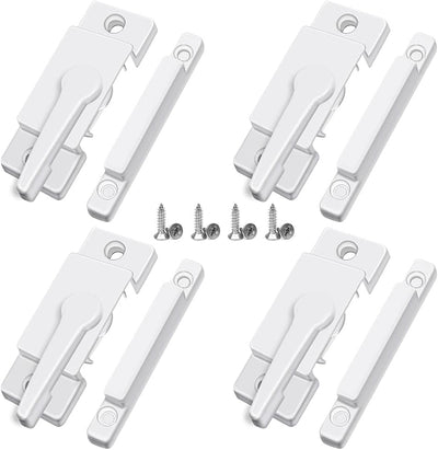 Metal Locks for Windows and Doors Window Sash Locks White ZUONAI 4 Pack Vinyl Window Sash Locks for Double Hung