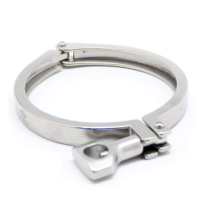 QMINOX 4" Tri Clamp with Wing Nut, Stainless Steel 304, Heavy Duty, Sanitary Clamp, Single Pin, Clover with Silicone Gasket