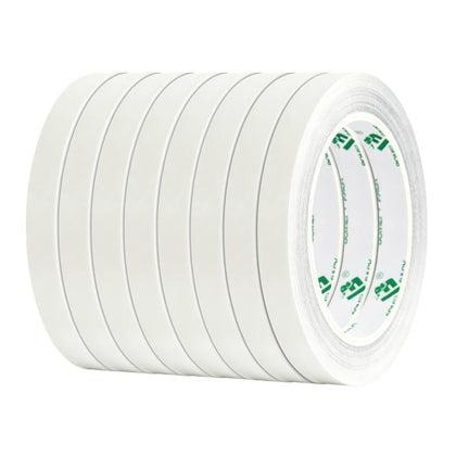 8Rolls White Gaffer Tape 1/2inch x 20yds, Matte Non-Reflective Theater Stage Tape, No Residue Hand Tear