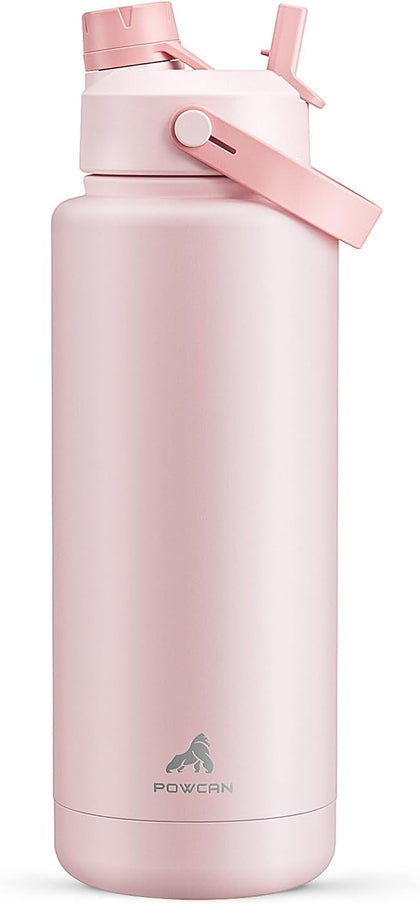 40 oz Insulated Water Bottle with 2-in-1 Straw and Spout Lid, Keep Cold 24H, Leak-Proof, BPA-Free, Double Wall