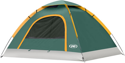 6 Person 4 Season Dome Tent, Easy to Set Up for Camping & Hiking, Lightweight & Portable, Green