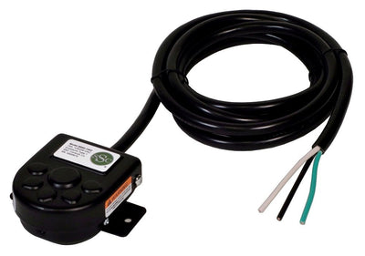 B850-1502 Foot Switch with Mounting Plate, Momentary, Single Pedal, 8-ft Cable with Leads, Made in USA