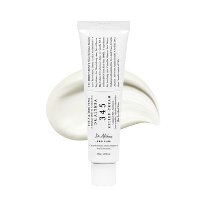 345 Relief Cream | Daily Face Moisturizer for Soothing Recovery and Blemish Care with PDRN & Niacinamide | Korean