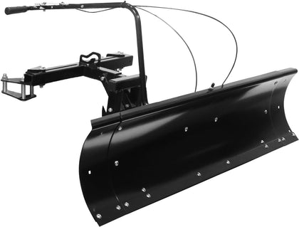 60 in Snow Blade for Zero Turn Lawn Mowers, Adjustable Left Center Right Angling, Heavy-Duty 14 Gauge Steel Construction