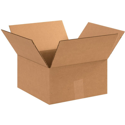 Shipping Boxes Flat 12"L x 12"W x 6"H 25-Pack - Corrugated Cardboard Box for Moving, Mailing, Packing, Packaging and