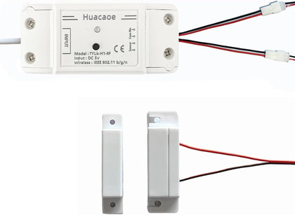 Easy Installation,Huacaoe Tuya Smart WiFi 5V Garage Door Opener Controller Garage Open Close Monitor,Wireless APP