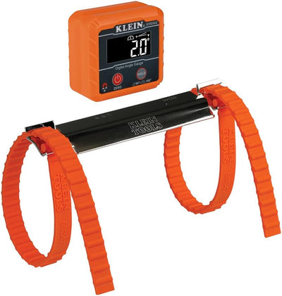 Klein Tools 80035 Digital Level and Angle Gauge & Plumbers Straps Kit, 2-Pc