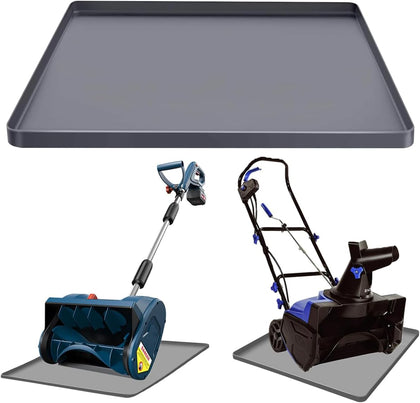 Snow Blower Mat, Snowblower Silicone Mat Garage Floor Mat for Snow, Electric Snow Shovel Mat with Raised Edge, Snow