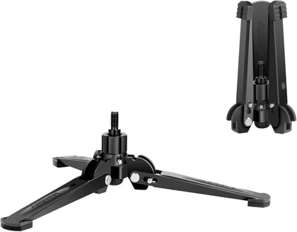 Mini Tripod Base for Monopods, 3/8" Screw Desktop Stand with Three Feet, Monopod Support, Travel for Ball Head