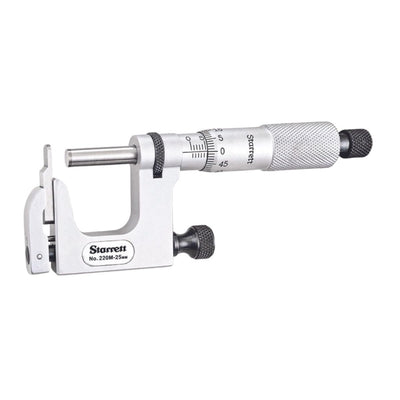 Starrett MUL-T-Anvil Micrometer, 0-25mm Range, 0.01mm Graduation