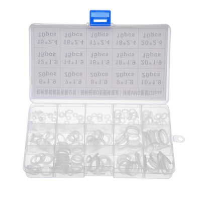 Silicone Rubber O-Ring Assortment Kit 225 Pieces 15 Sizes Metric VMQ Sealing Gasket Set (White)