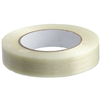 Filament Strapping Tape, 1inx55yds Fiberglass Tape, Heavy Duty Transparent Reinforced Fiberglass Tape