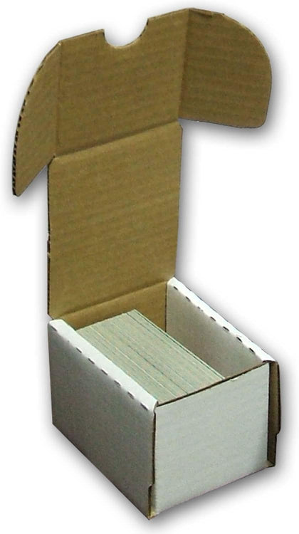 100-Count Trading Card Storage Box | Cardboard Organizer for Sports & Gaming Cards | Easy Assembly Required