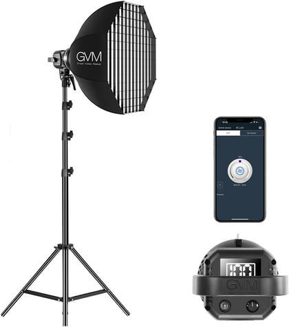 GVM 80W Photo Studio Lighting Kit, LED Video Light with Bowen Mount 23.6" Softbox, Tripod Stand, Continuous Output