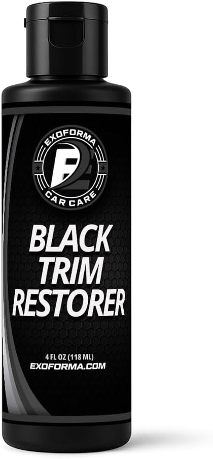 Black Trim Restorer - Lasts 6+ Months, Dye Infused Waterproof Plastic Restorer for Cars - Perfect for Faded Bumpers