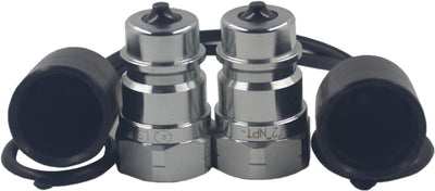 2 Pcs- Ag Type Poppet Valve ISO5675/ISO7241-A Plug Hydraulic Quick Connect Male Coupler LSQ-S1-04PF 1/2'' NPT