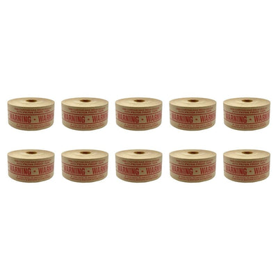 PSBM Kraft Reinforced Gummed Tape, 10 Rolls 5.5 Mil 2.75 Inch 150 Yards Per Roll, Water Activated Adhesive Tape with