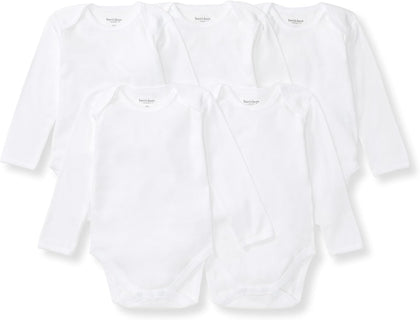 Unisex Bodysuits, Short Sleeve Organic Sleepwear, 5-Pack