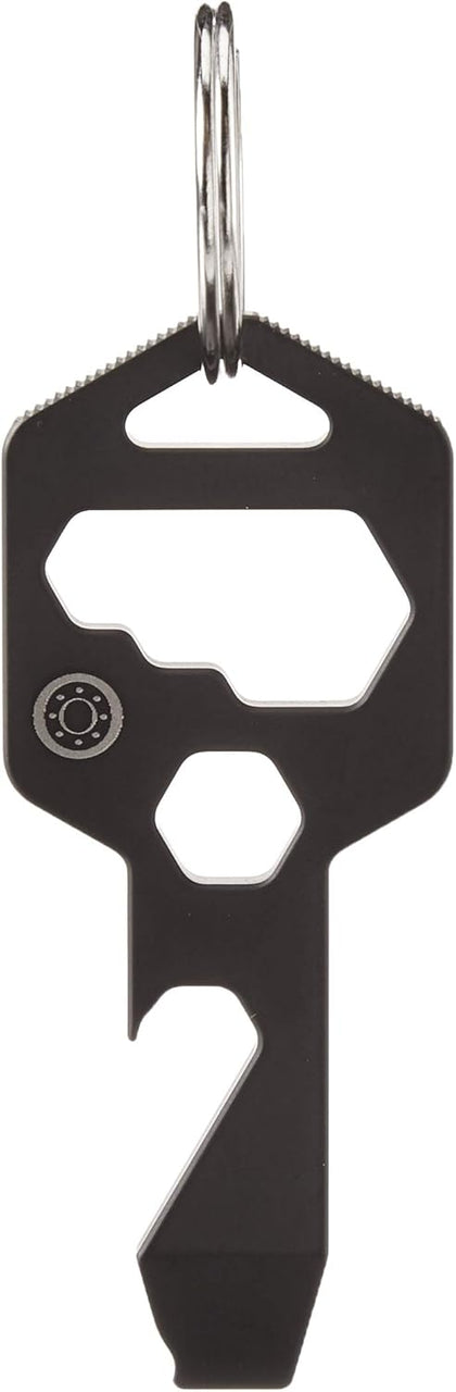 TitanKey – 8-in-1 Titanium Multitool Keychain Tool – Grade 5 Titanium – TSA Friendly EDC – Bottle Opener