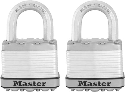 M5XT Magnum Heavy Duty Outdoor Padlock with Key, 2 Pack Keyed-Alike