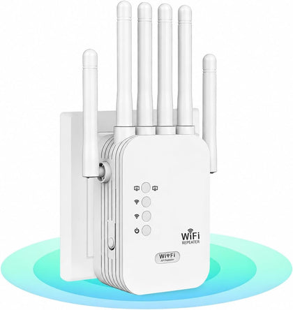 2026 WiFi Extenders Signal Booster for Home Long Range Up to 12880 sq. ft & 40 Devices, WiFi Extender Signal Booster