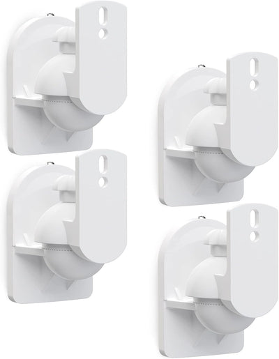 Speaker Wall Mount, Surround Sound Speaker Stand with Adjustable Swivel Tilt Angle, Small Bookshelf Speaker Mount for