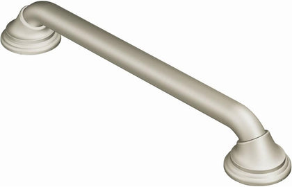 Brushed Nickel Bathroom Safety Ultima 18-Inch Designer Bathroom Grab Bar with Curl Grip for Elderly or Handicapped