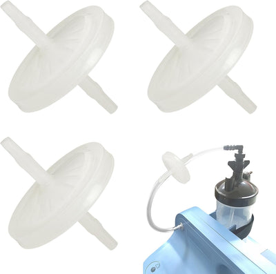 Oxygen Concentrator Micro Disk Filter Compatible with EverFlo 5L, O2 Generator Machine Replacement Accessories, 3 Pcs(White)
