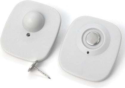 Retail Security Tags, 8.2mhz System Chip-Matched Retail Security System Sensors, Square Hard Clothing Hard Tags (Grey)