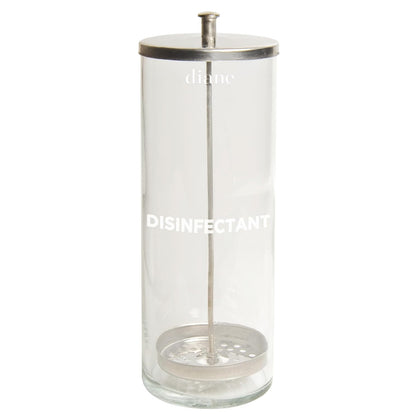 Glass Disinfectant Jar for Sterilizing Hair Salon Shears, Combs, Barber Cleaning Supplies, Clippers, and Nail Tools –