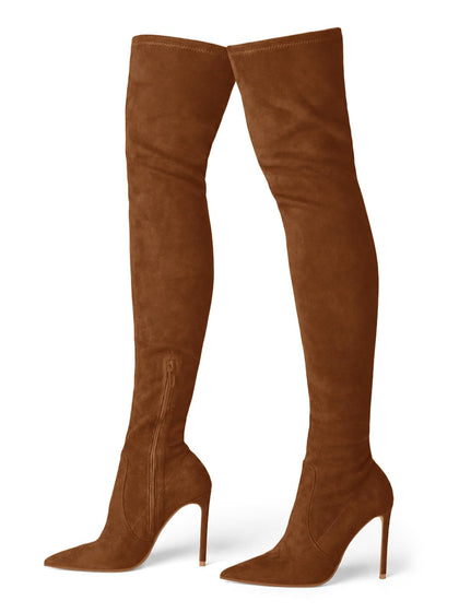 Womens Over The Knee Boots Stiletto Heel Pointed Toe Thigh High Boot