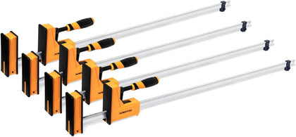 71602-P2, 4PK Woodworking Parallel Clamps 48-Inch | Jaw Bar Clamp Spreader Tool