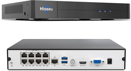 4K PoE Network Video Recorder NVR with 8 Ports, 16CH Extendable