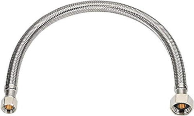 Plumbing 30" x 1/2" Fip x 3/8" Comp S.S Braided Flexible Water Hoses Connectors,Faucet Supply Line,Faucet Water